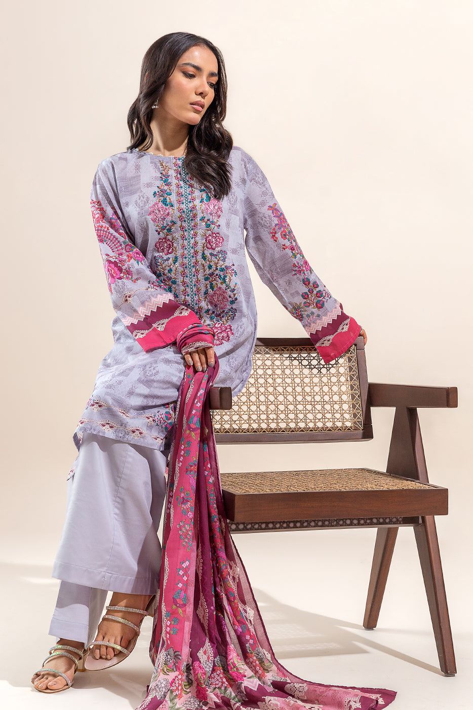 Lawn V-Neck Kurta