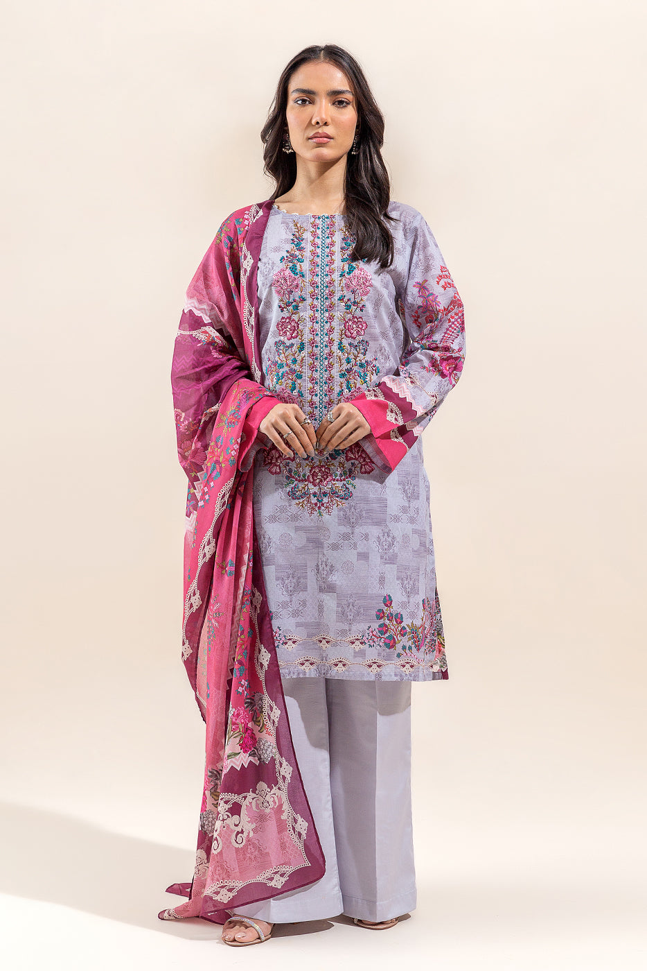 Lawn V-Neck Kurta