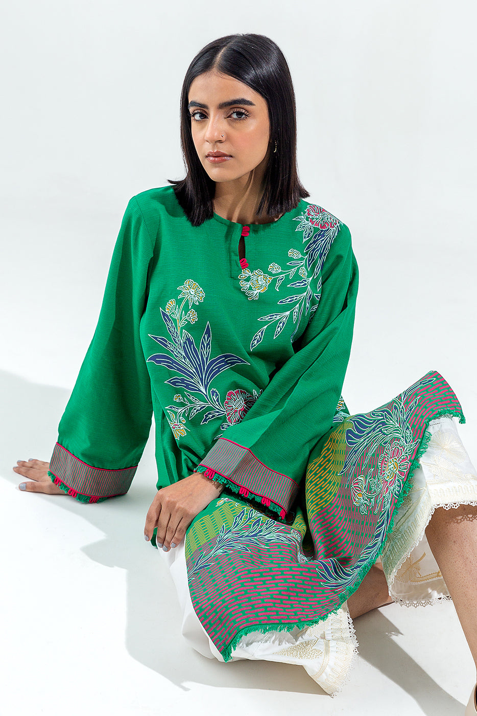 Plain Organza Dupatta with Trimmings