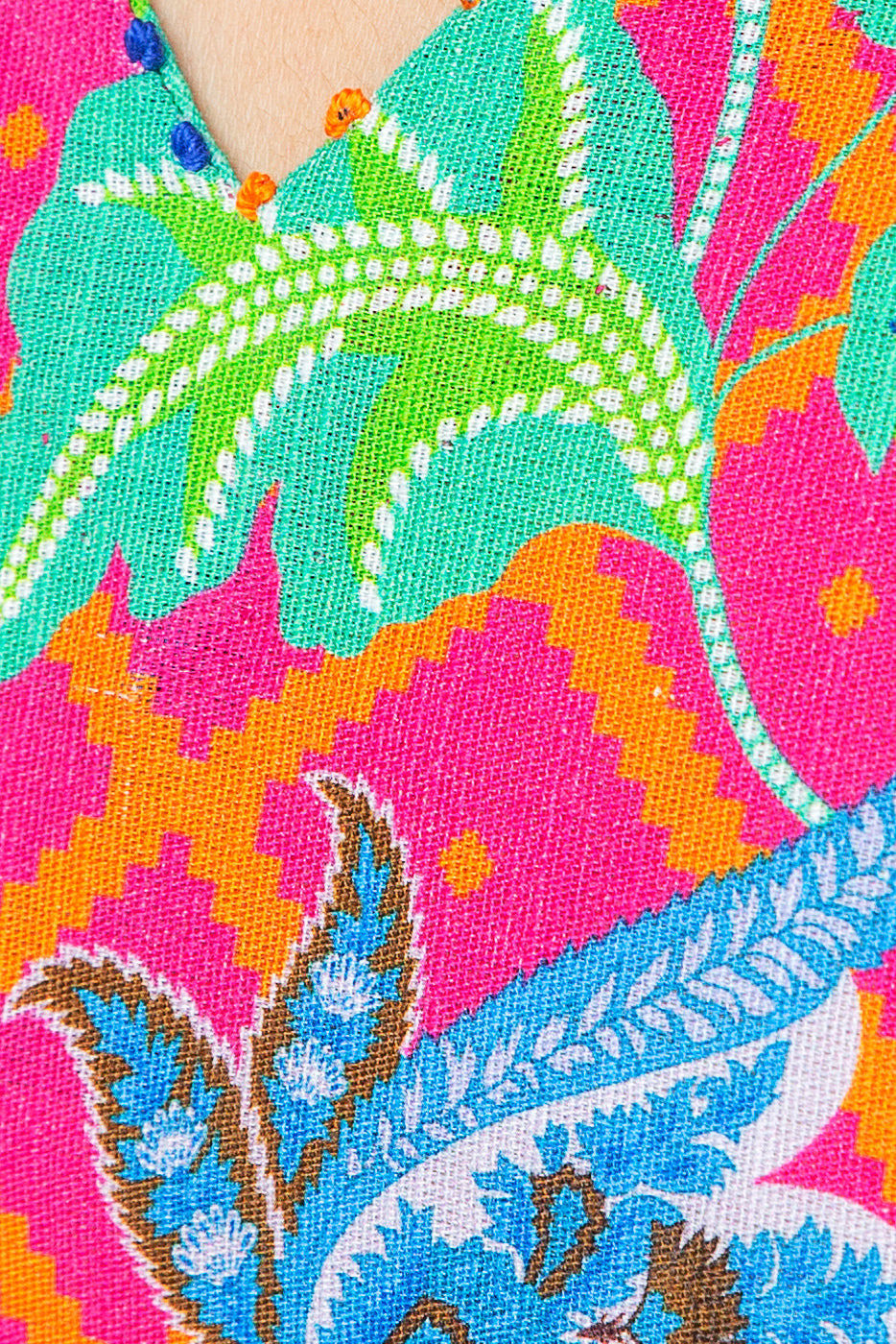 Printed Slub Khaddar Shirt (Pret)