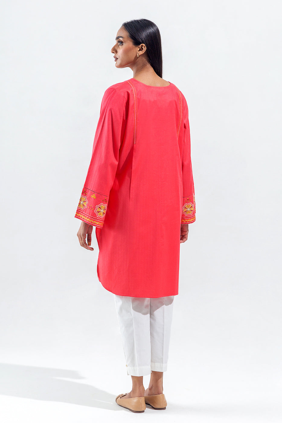 EMBROIDERED SELF JACQUARD SHIRT (PRET)