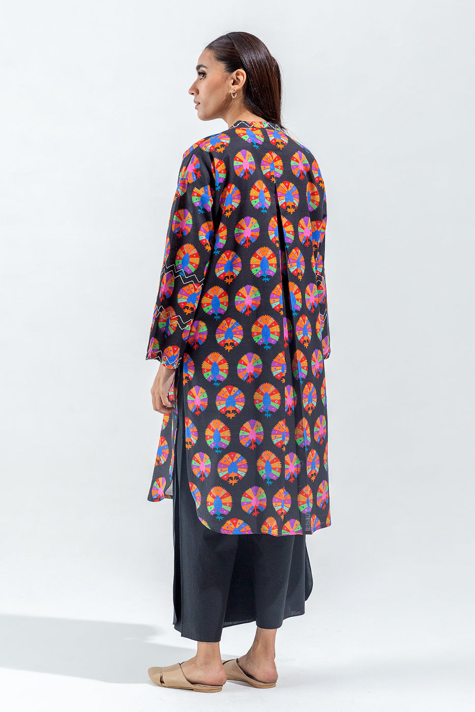 Printed Slub Khaddar Shirt (Pret)