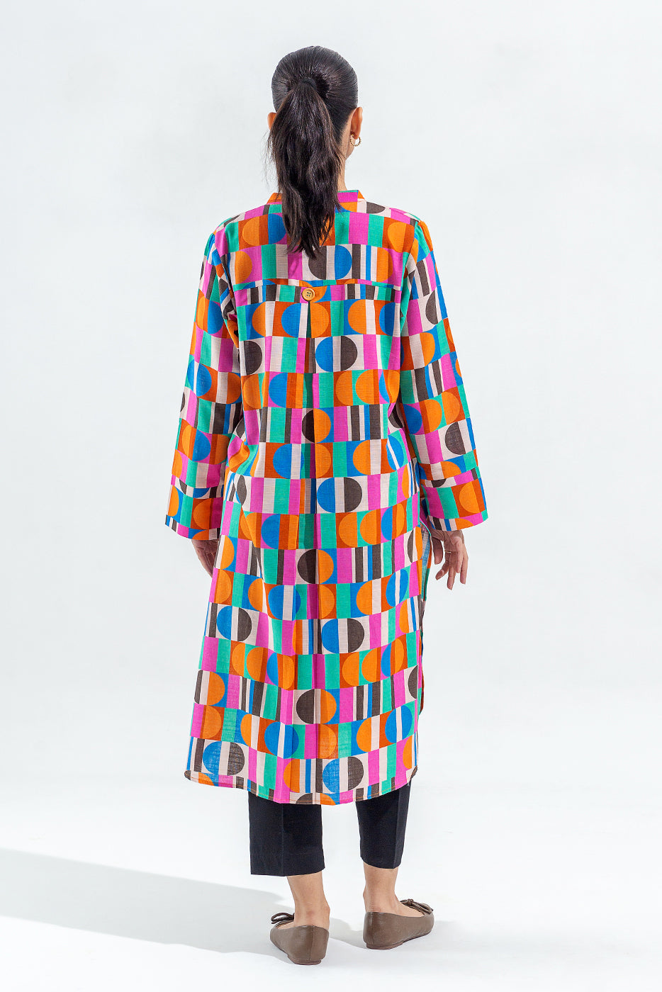 Printed Slub Khaddar Shirt (Pret)