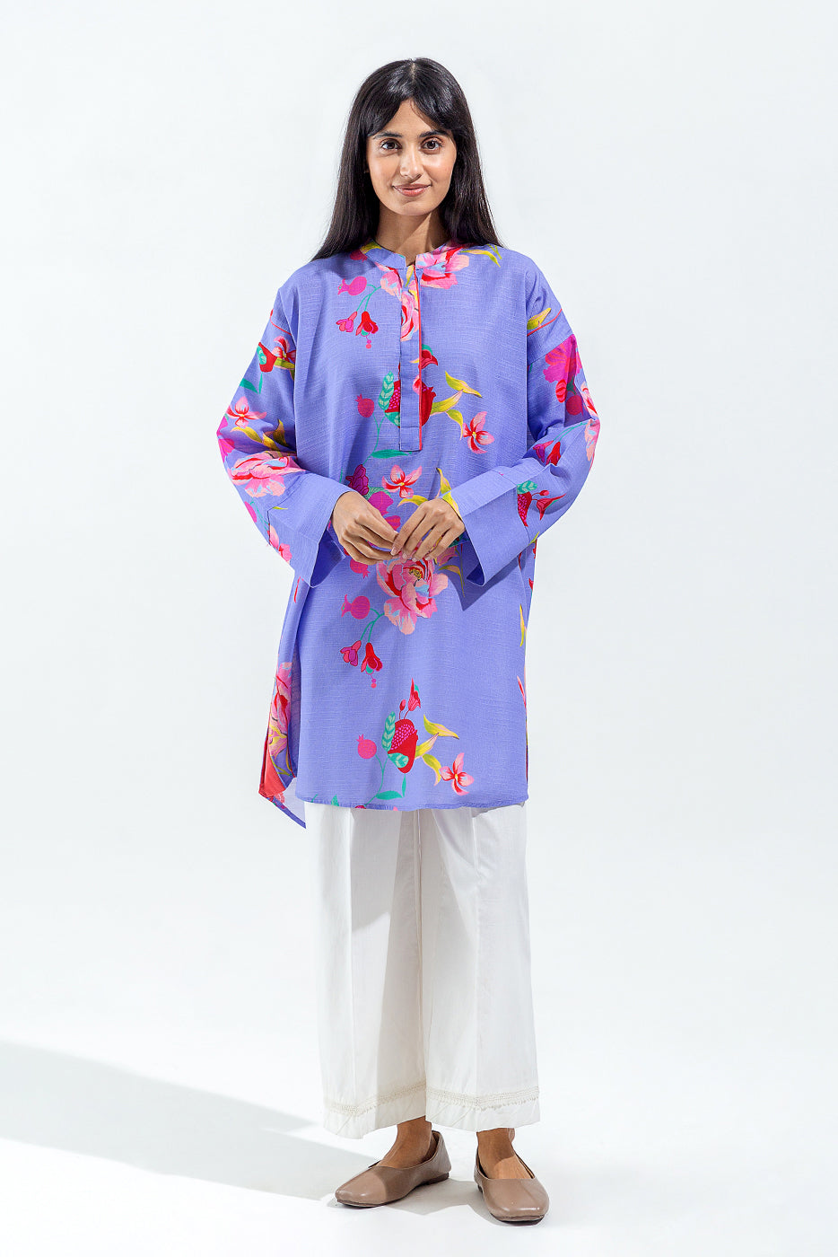 Basic Slub Khaddar Shirt (Pret)