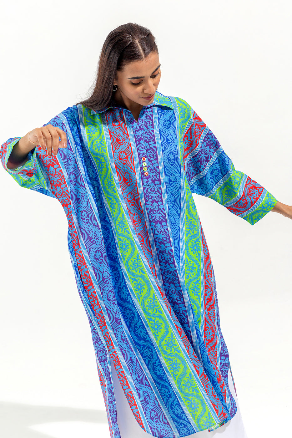 Printed Khaddar Shirt (Pret)