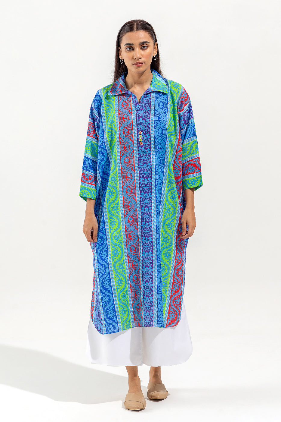 Printed Khaddar Shirt (Pret)