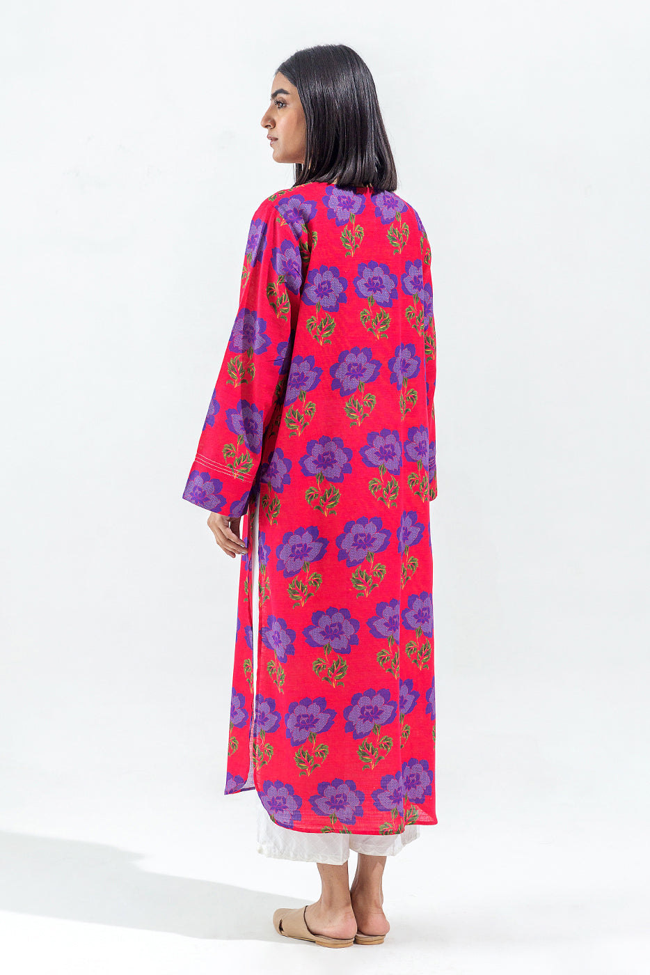 Printed Slub Khaddar Shirt (Pret)