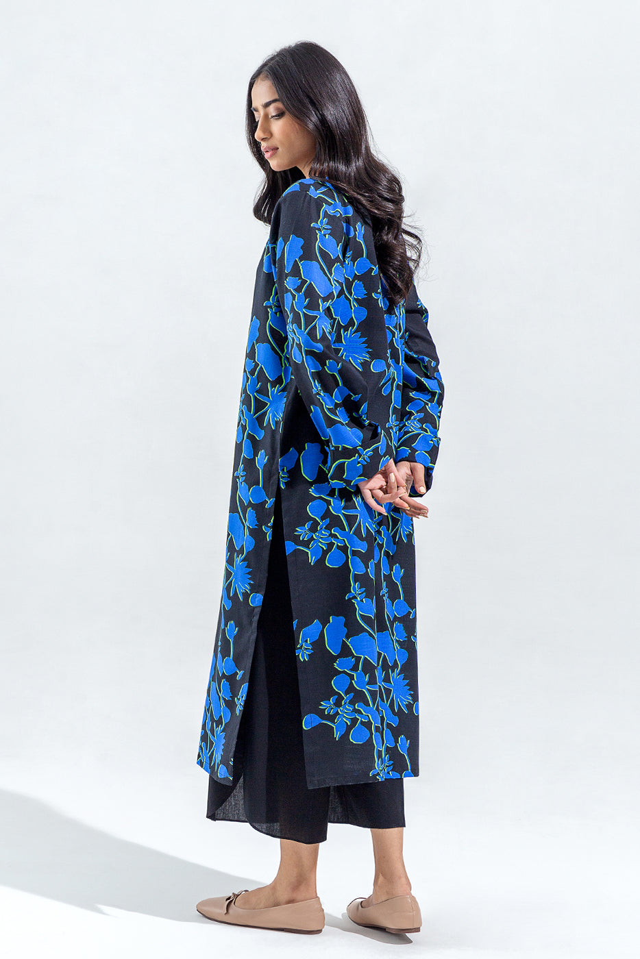 Printed Slub Khaddar Shirt (Pret)