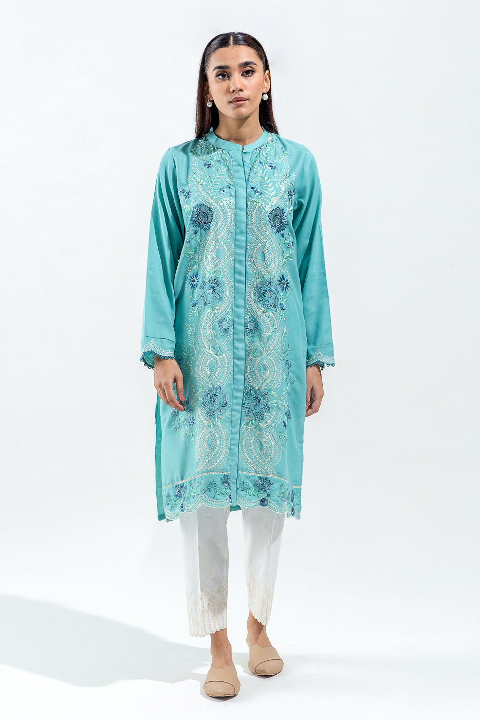 Plain Chiffon Dupatta with Trimmings