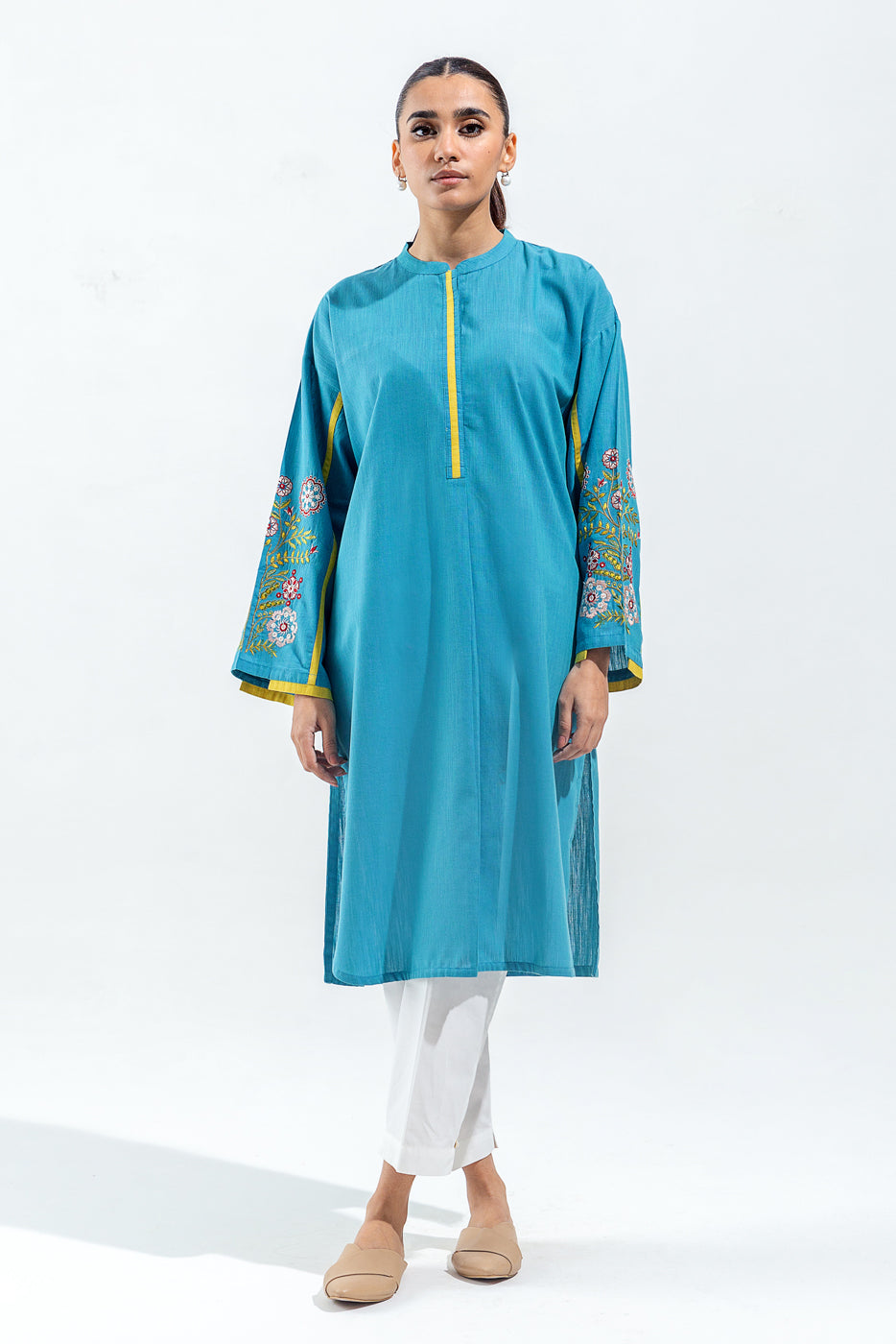 Plain Chiffon Dupatta with Trimmings