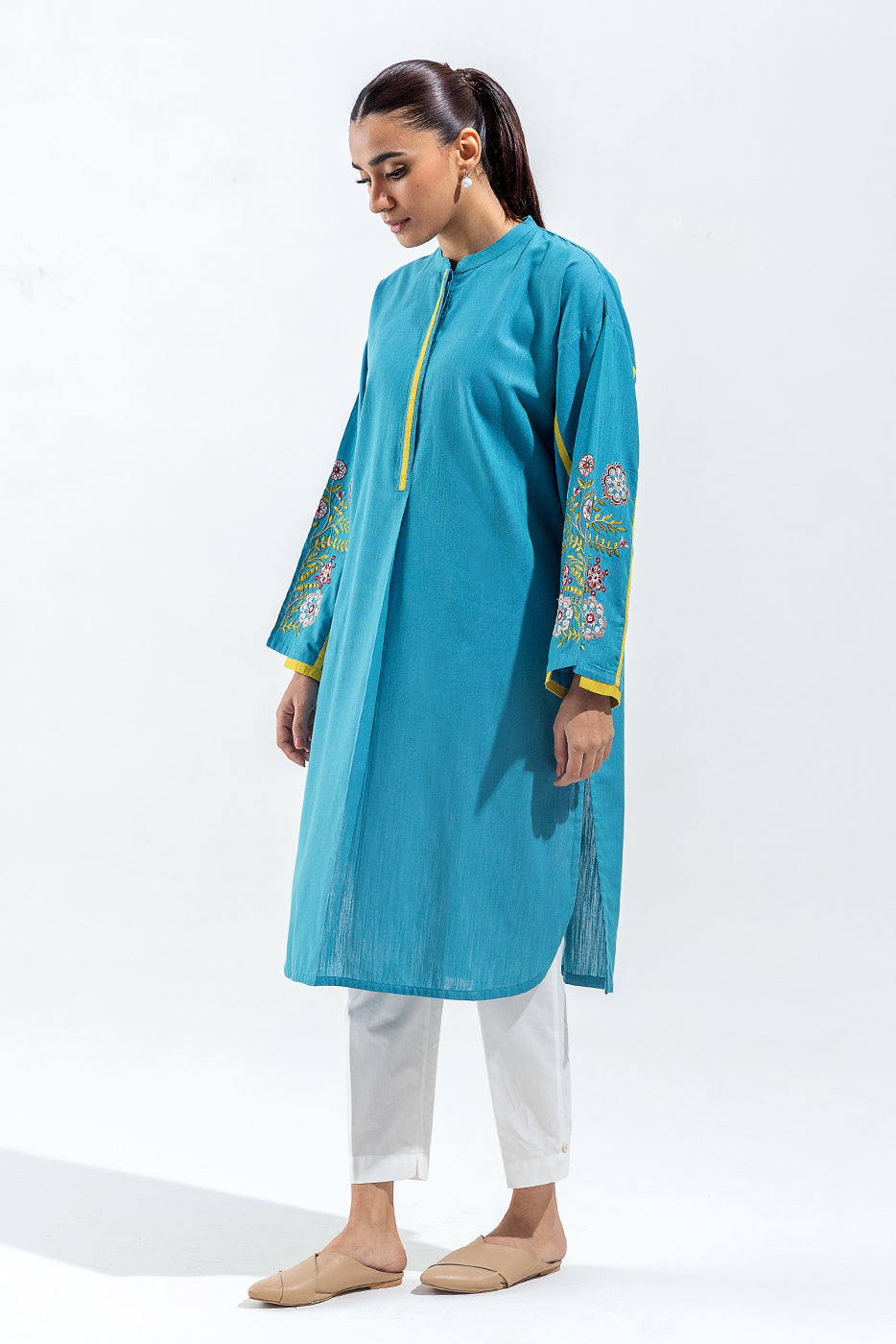 Plain Chiffon Dupatta with Trimmings