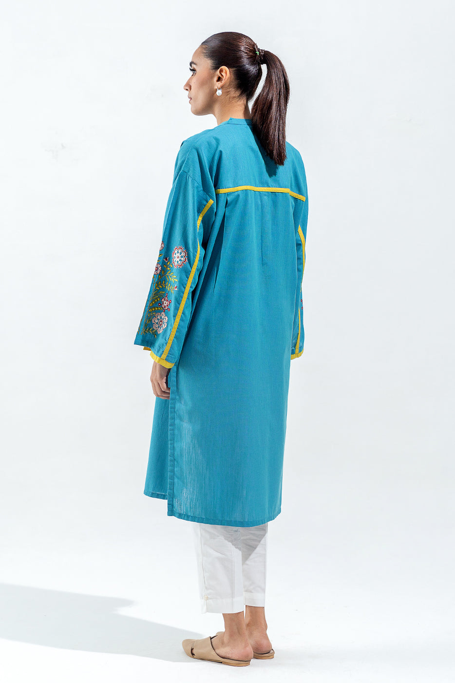 Plain Chiffon Dupatta with Trimmings