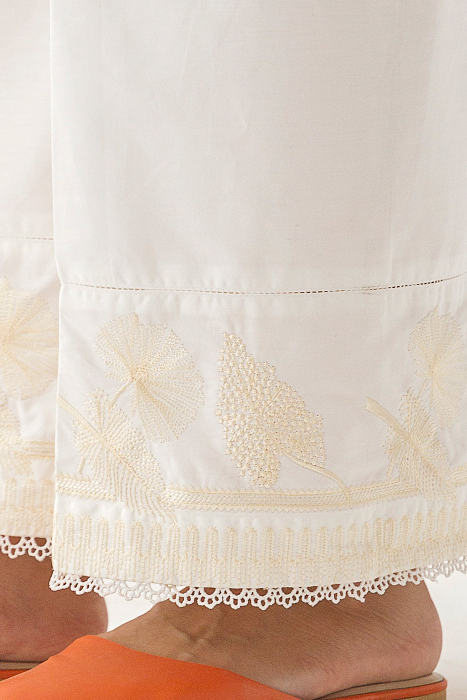 Embroidered Slack Pants