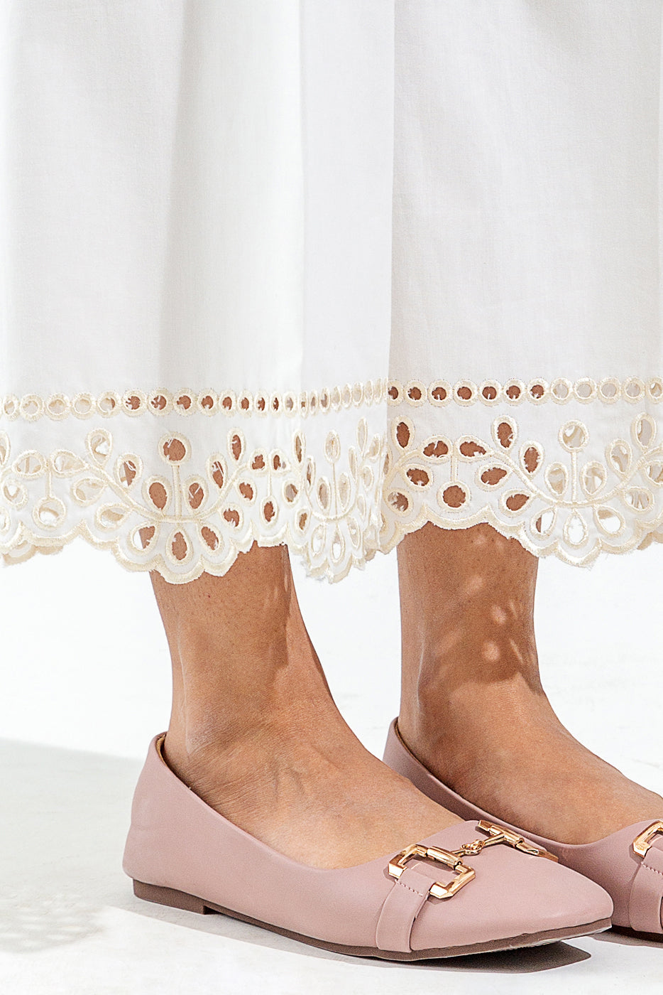 Embroidered Slack Pants