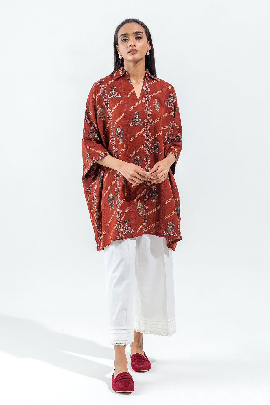Printed Khaddar Shirt (Pret)