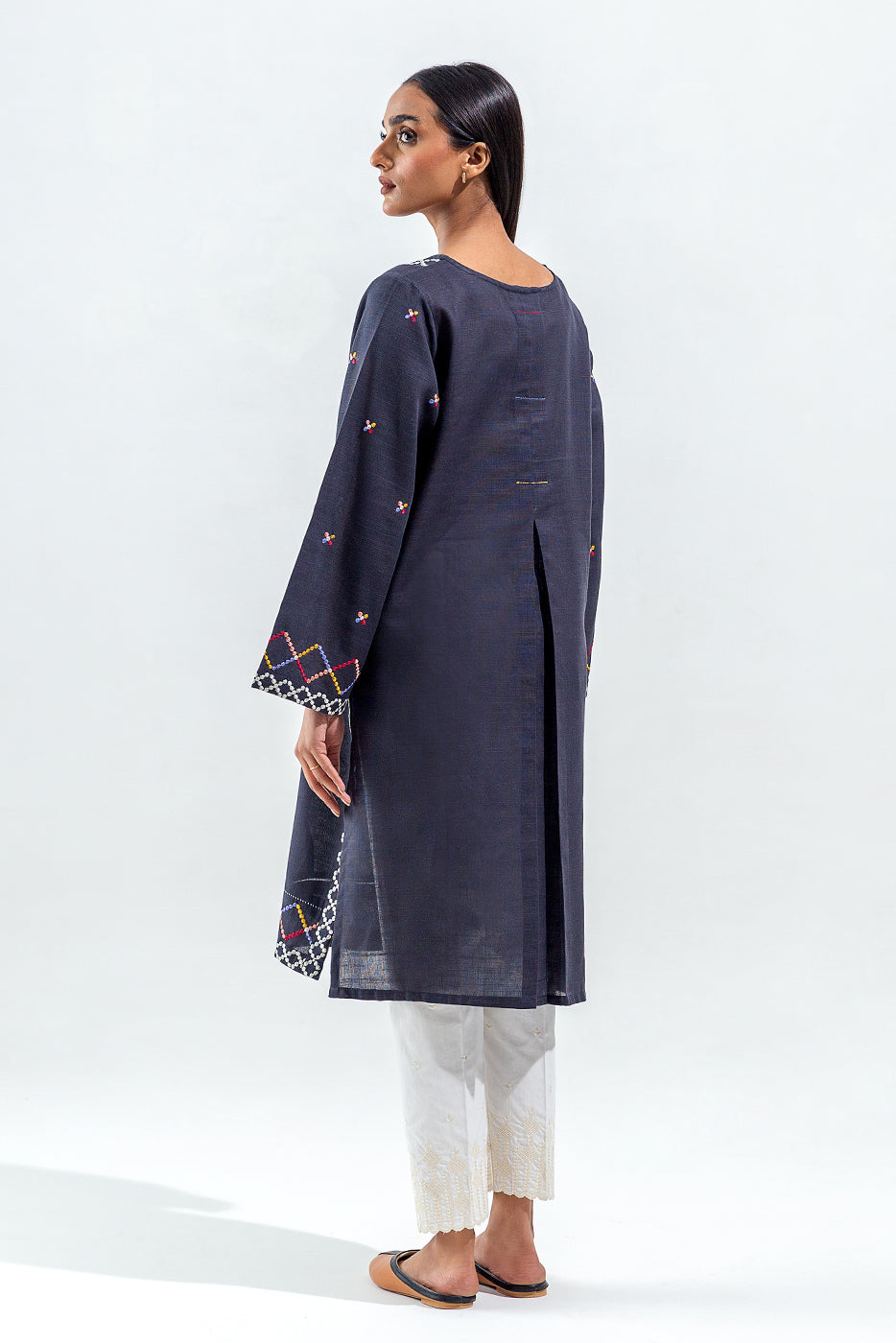 Embroidered Khaddar Shirt (Pret)