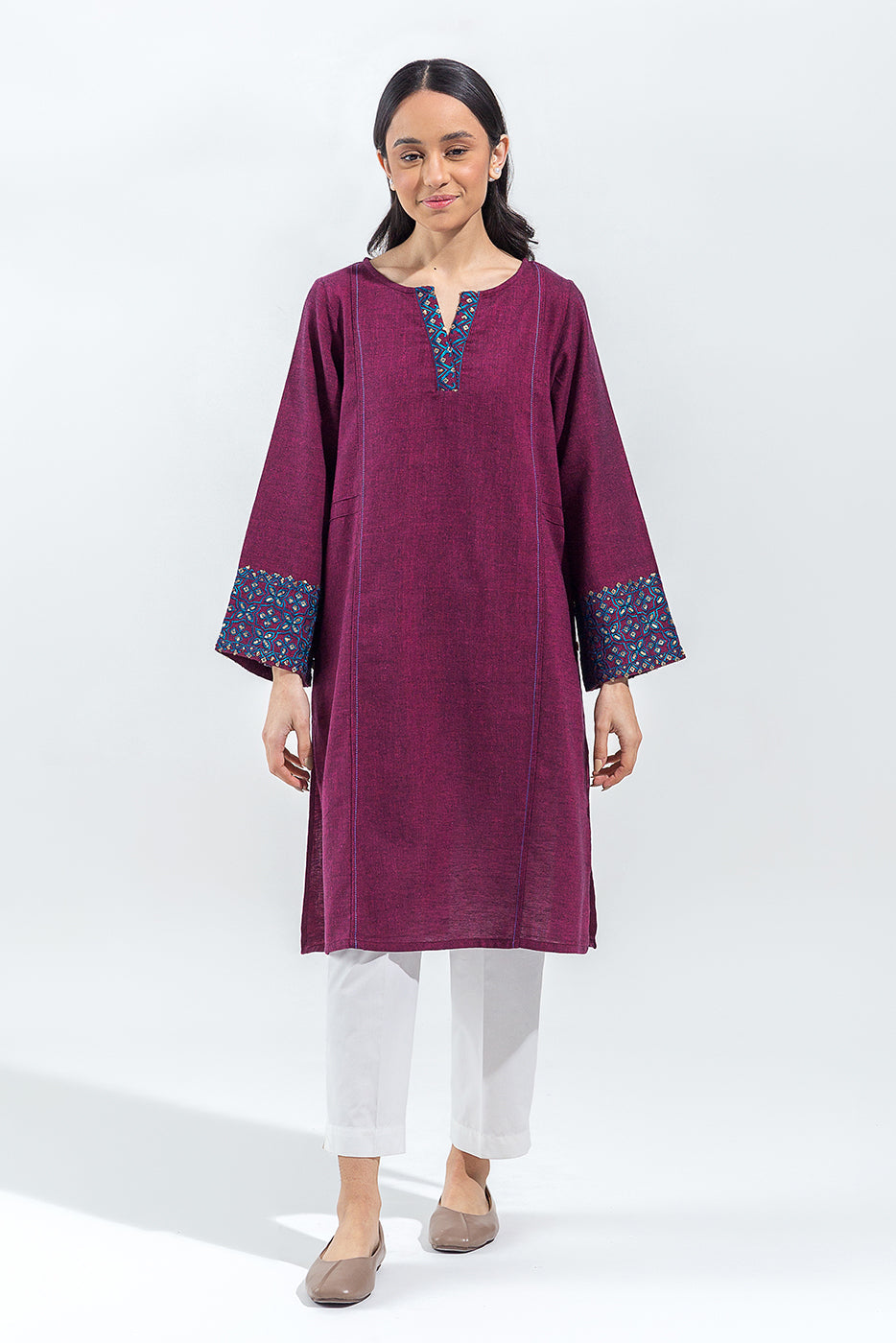 Embroidered Yarn Dyed Shirt (Pret)