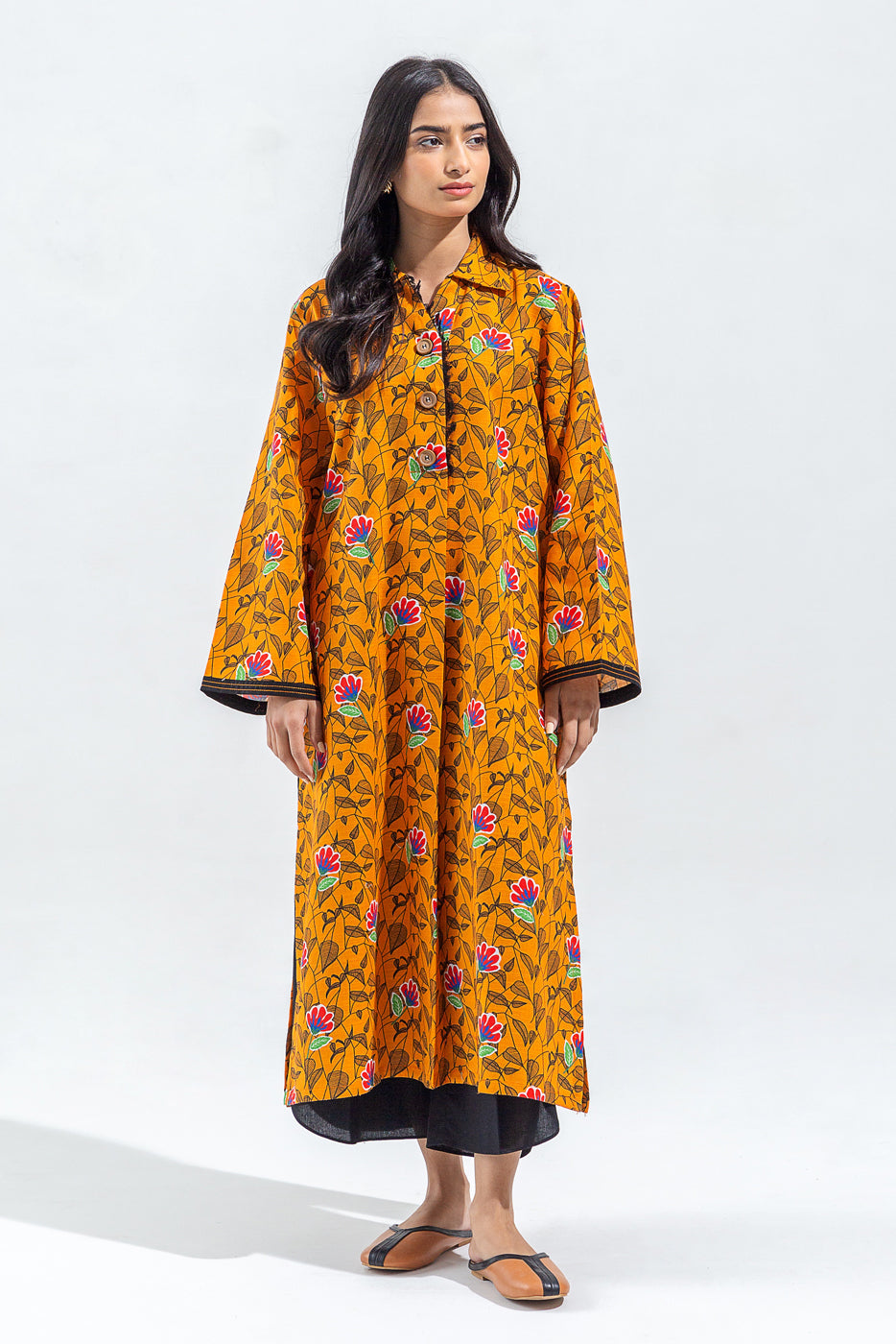 Basic Slub Khaddar Shirt (Pret)