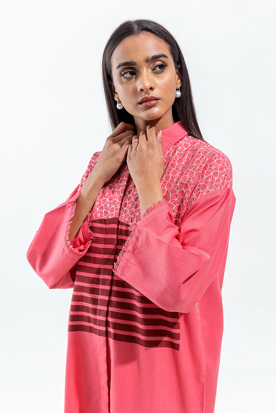 Plain Organza Dupatta with Trimmings