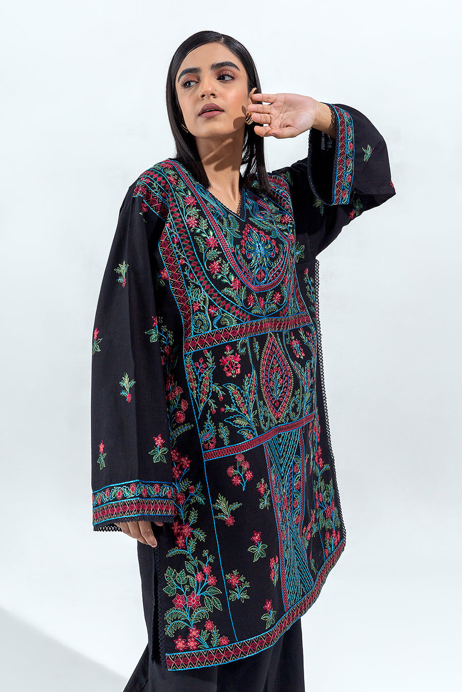 Plain Chiffon Dupatta with Trimmings