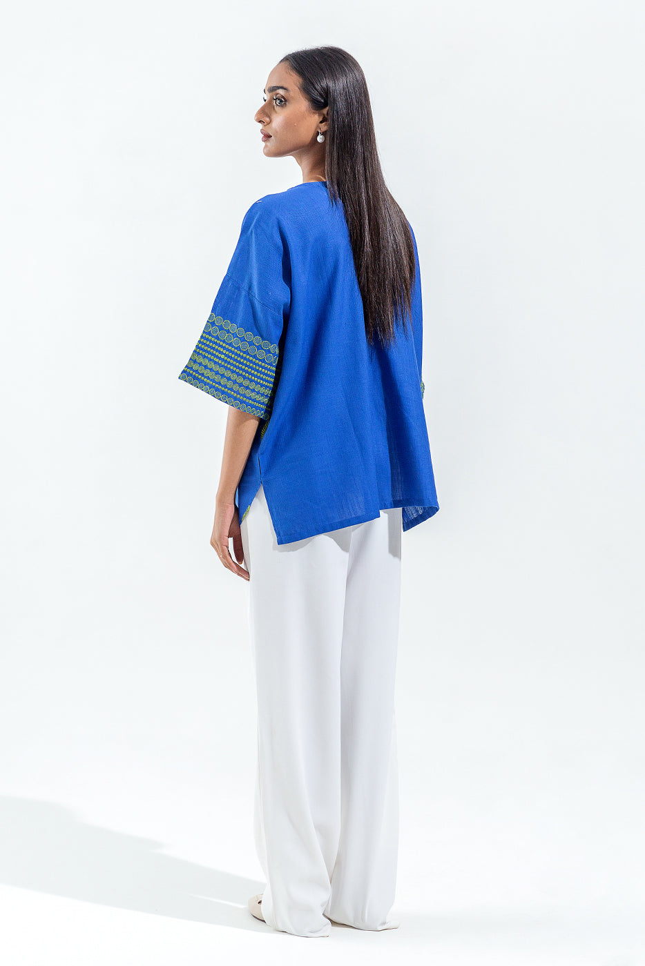 Plain Chiffon Dupatta with Trimmings