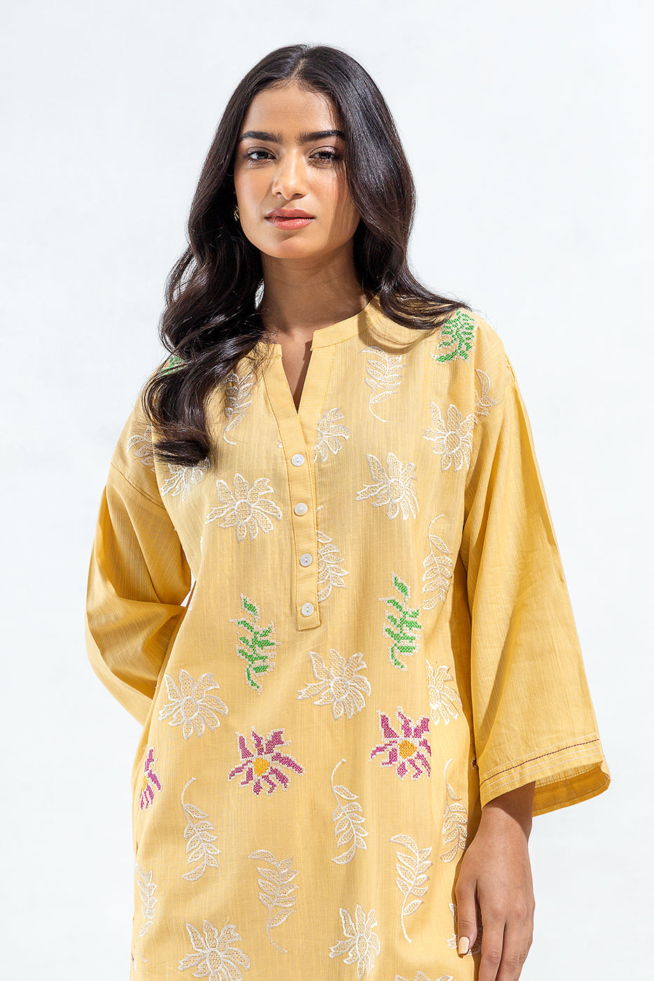 Embroidered Silk Trousers(As Shown)