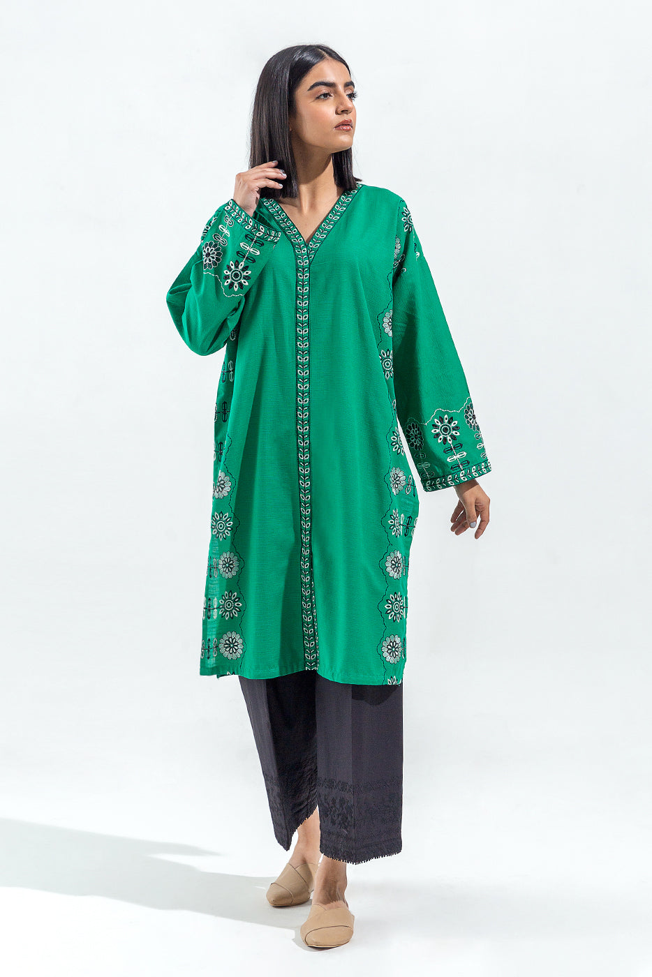 Organza Embroidered Organza Dupatta (as Shown)