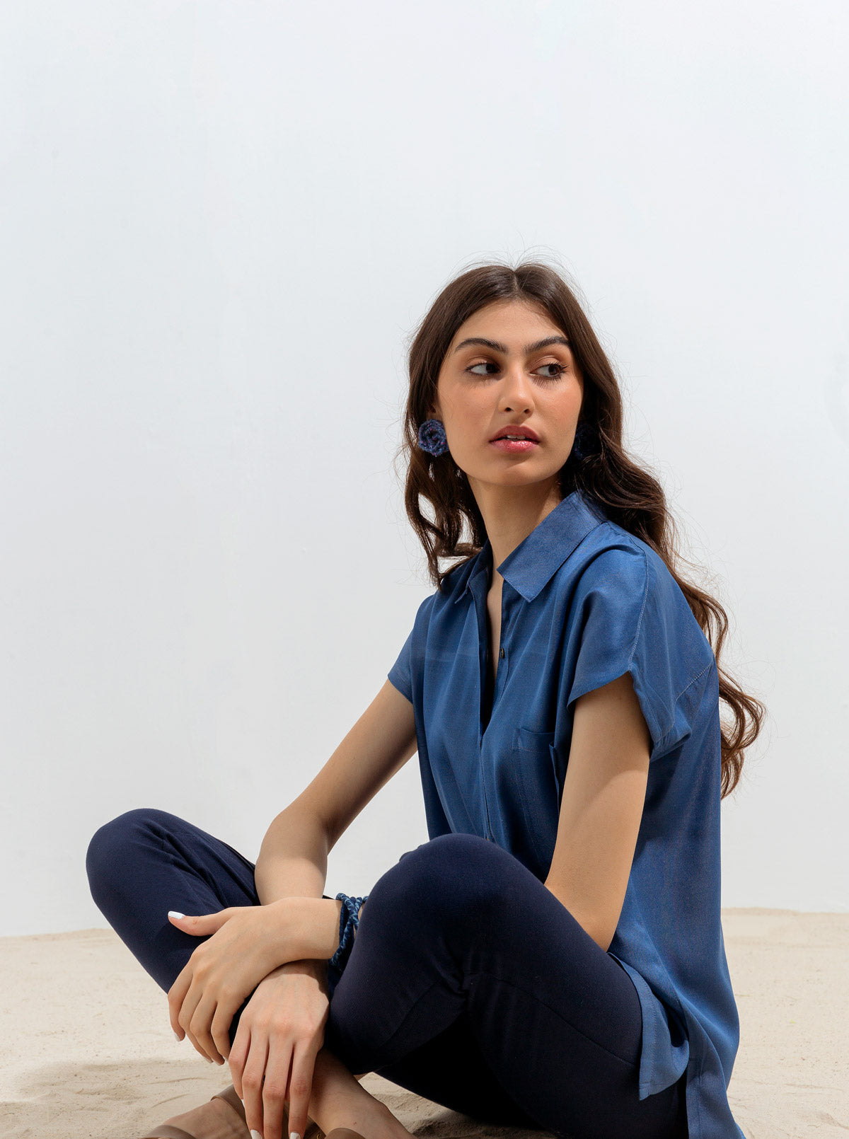Denim Short Sleeved Shirt