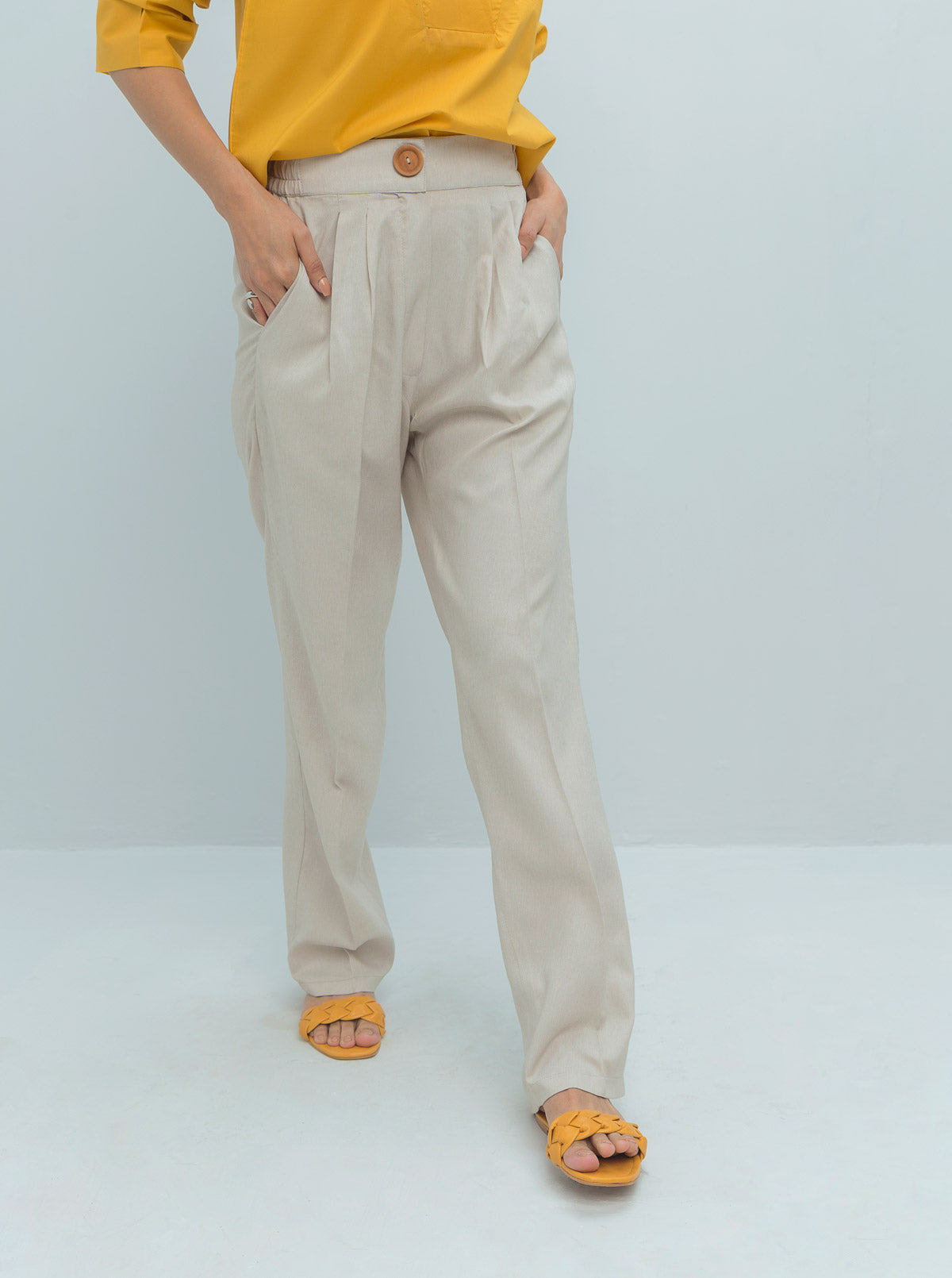 Offwhite Straight Fit Pants