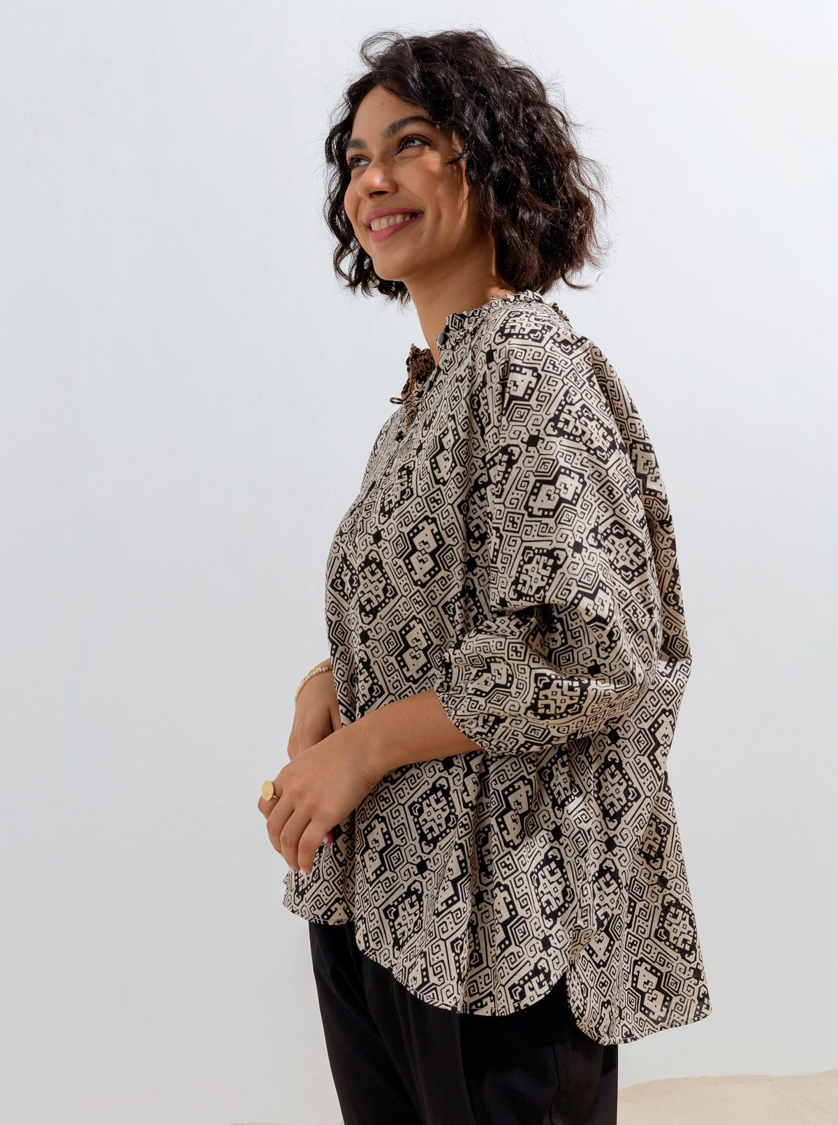 Monochromatic Print Top