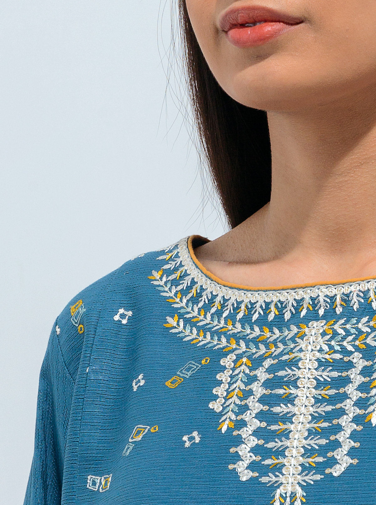 Embroidered Shirt With Dupatta