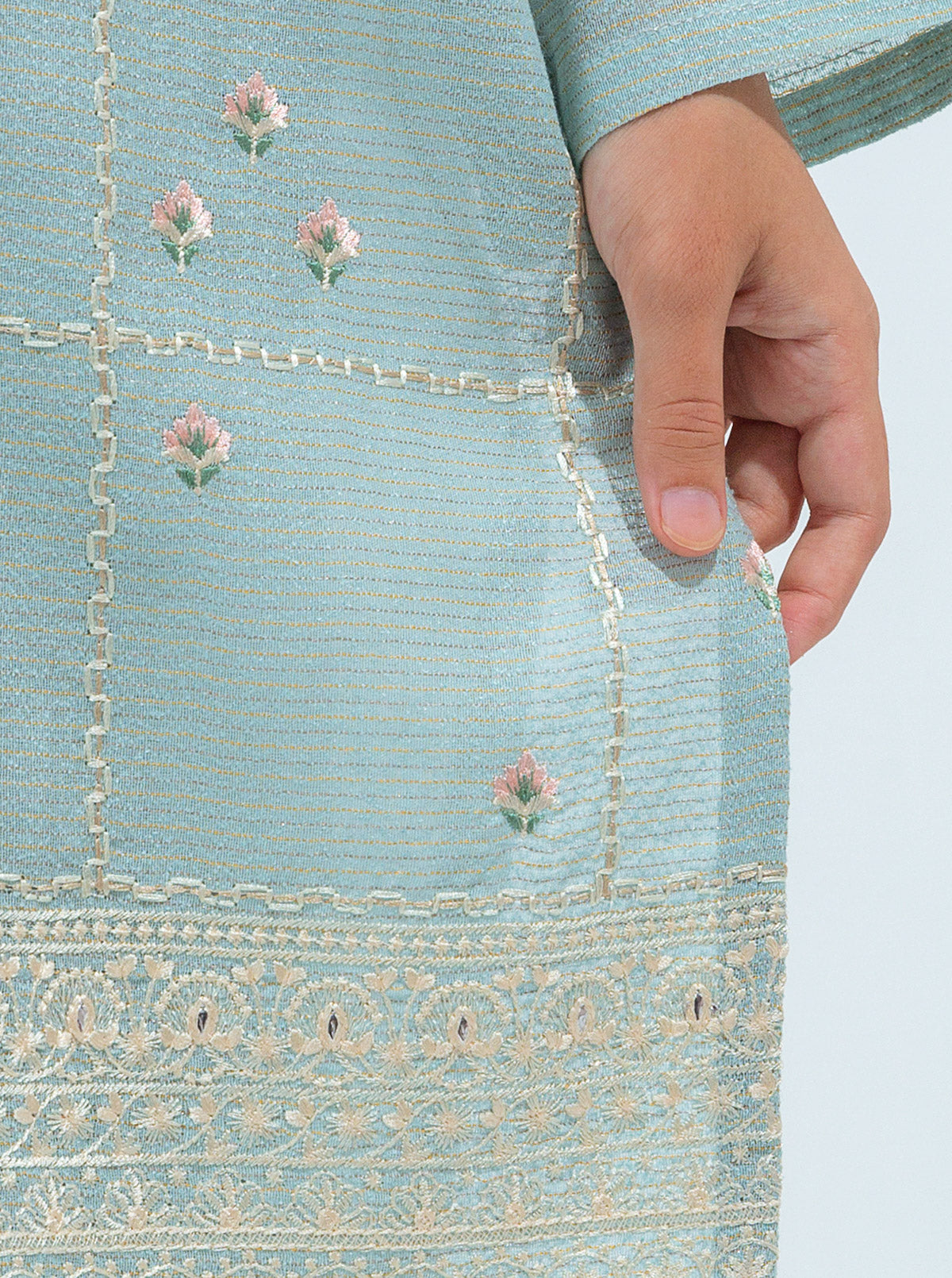Embroidered Shirt With Dupatta