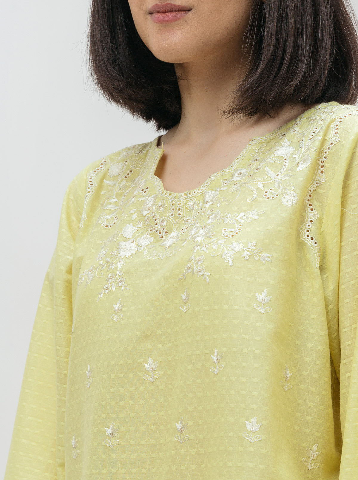 Embroidered Shirt With Dupatta