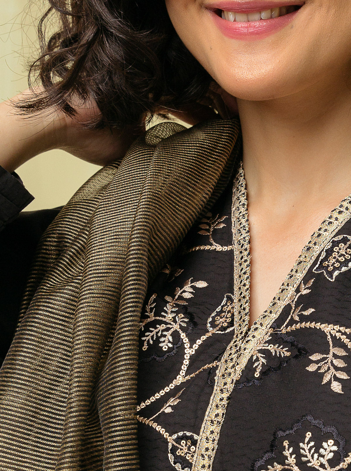 Embroidered Shirt With Dupatta