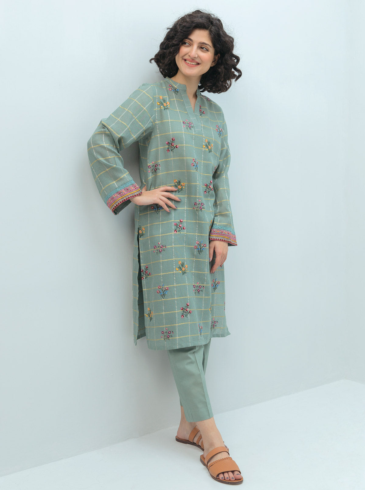 SS25DD-2713  YELLOW DUPATTA