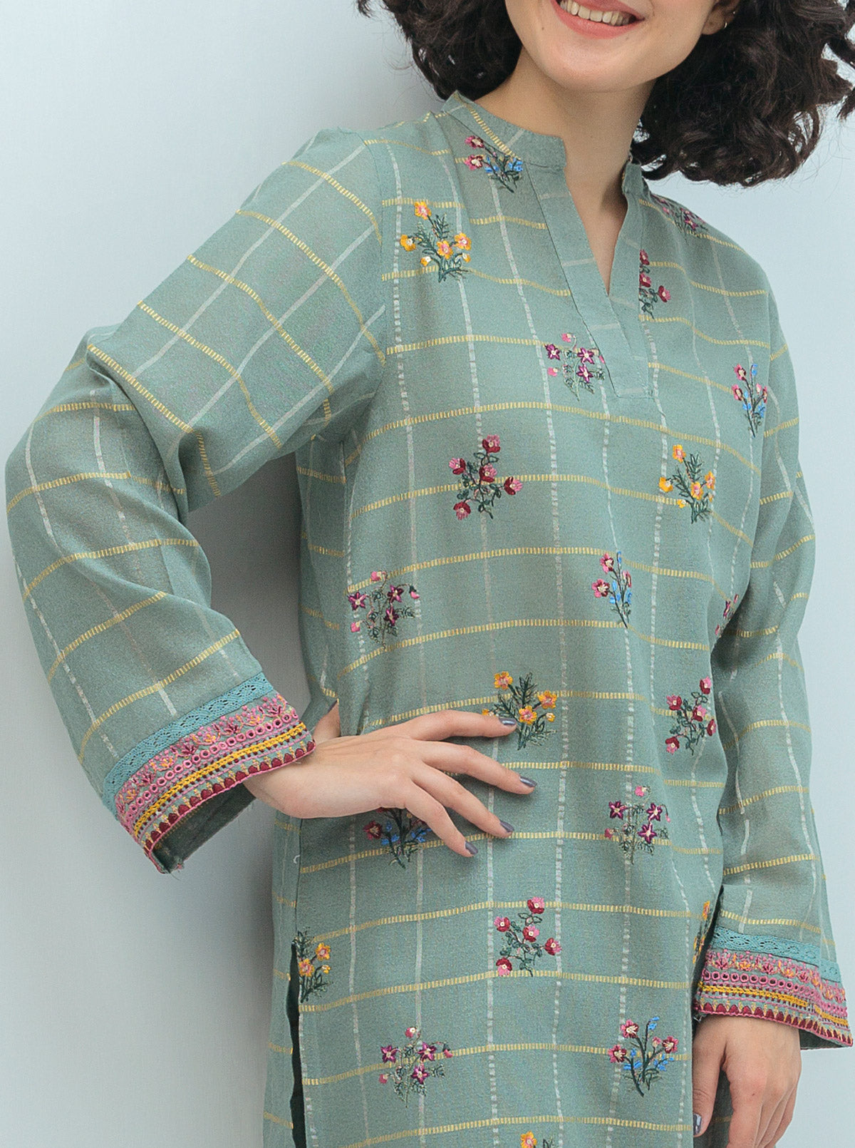 Embroidered Shirt With Pant