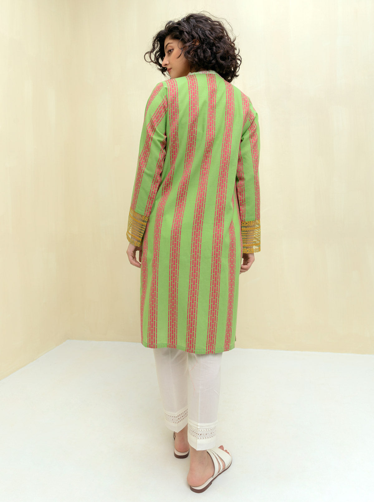 2 PIECE EMBROIDERED COTTON NET SUIT (LUXURY PRET)