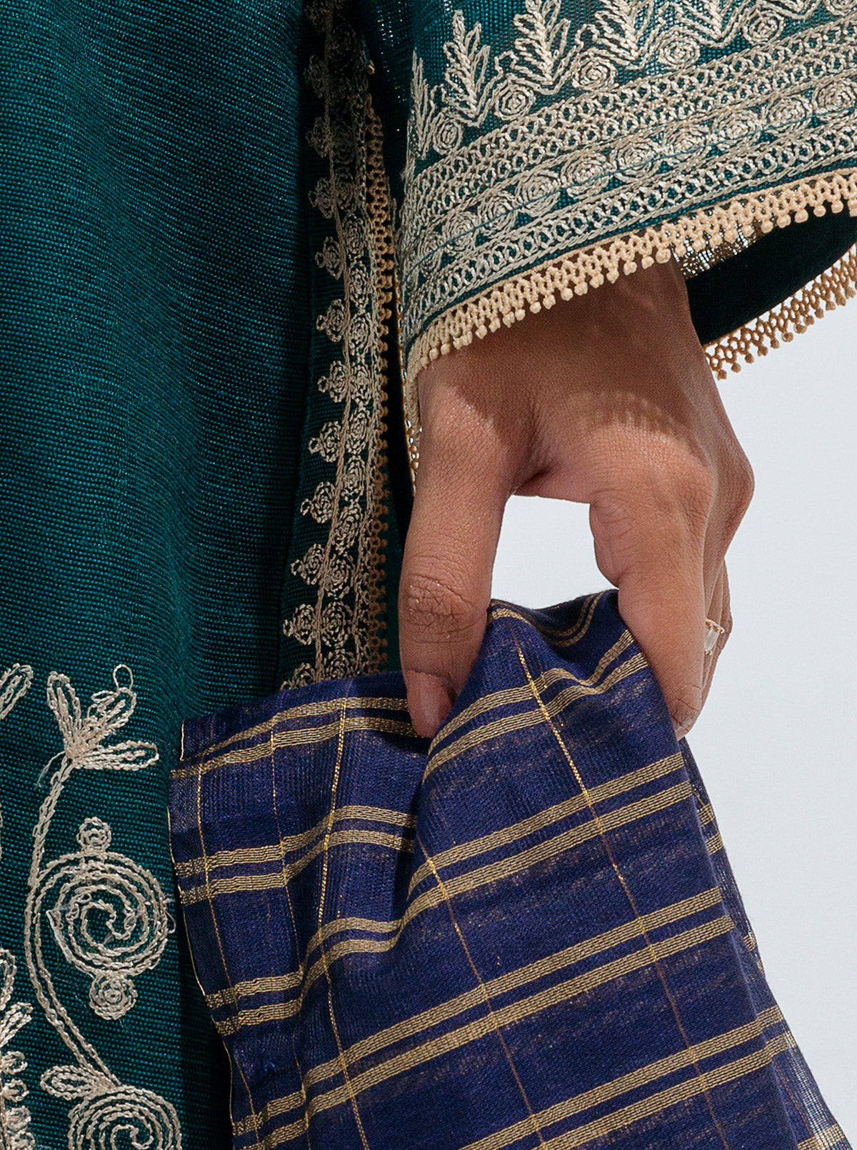 Embroidered Shirt With Dupatta