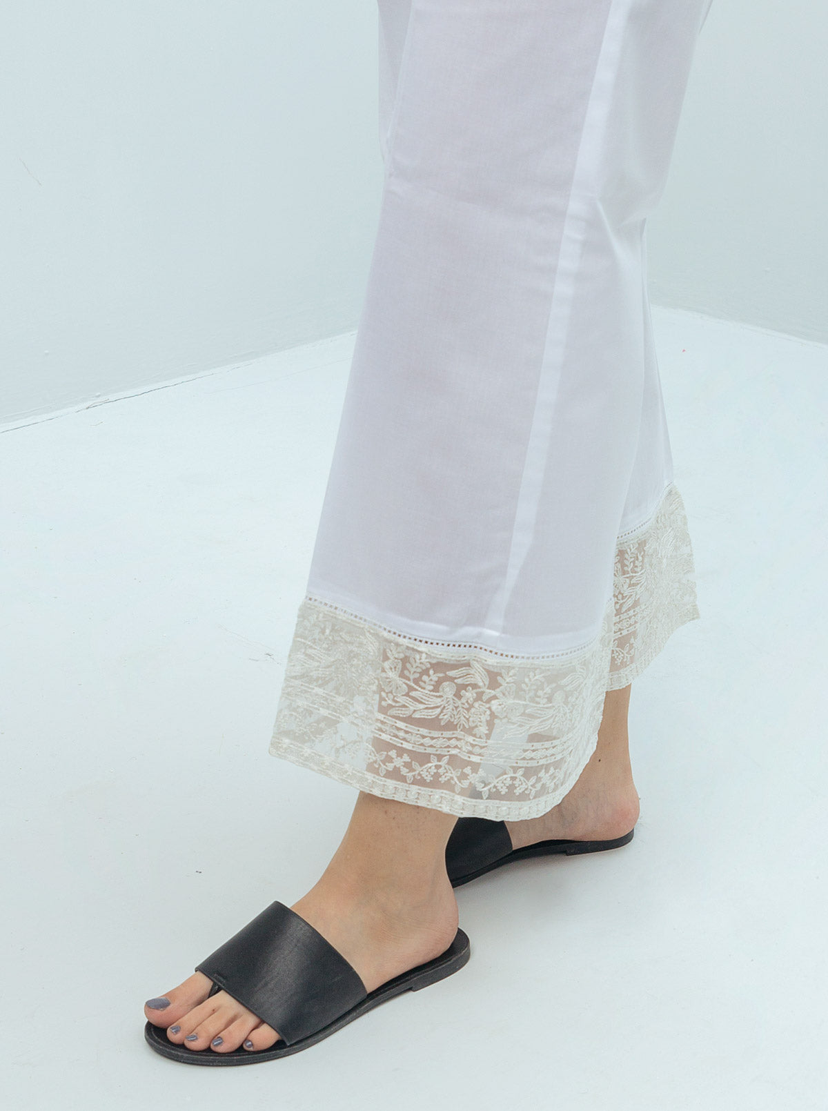 Embroidered Slack Pants