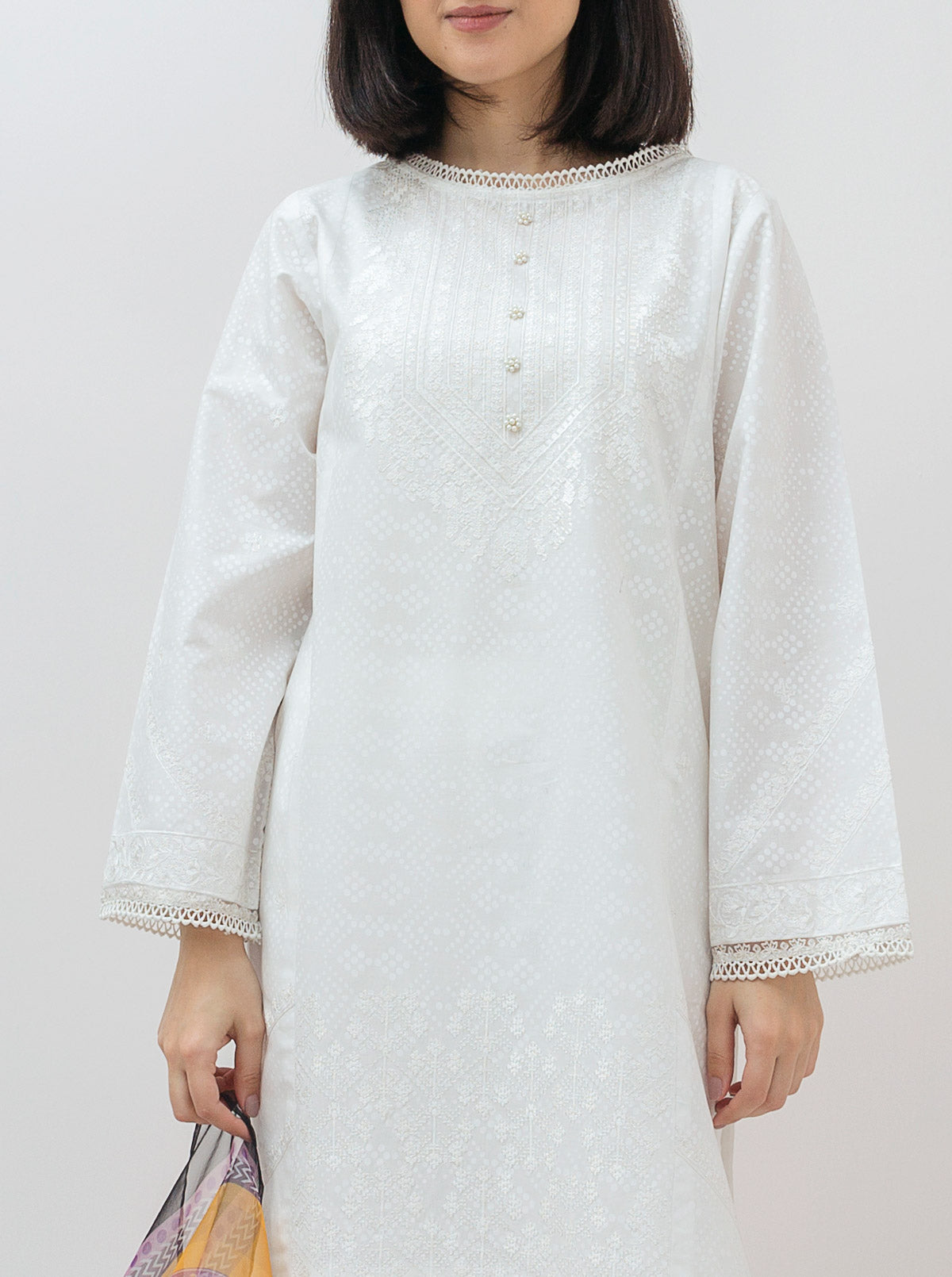 Embroidered Shirt With Dupatta