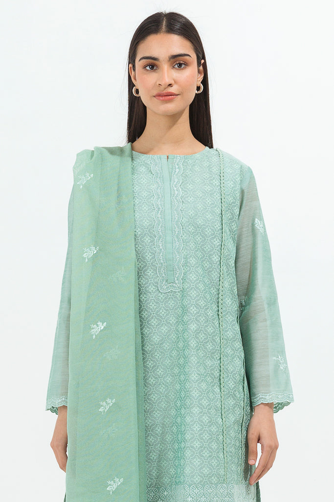 Embroidered Shirt With Dupatta