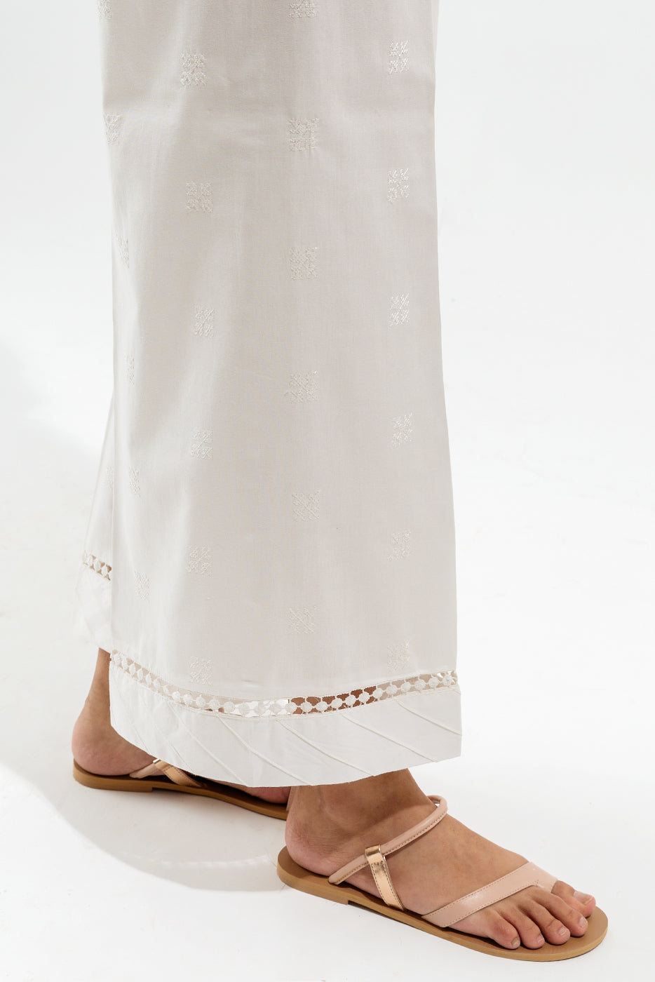 Embroidered Slack Pants