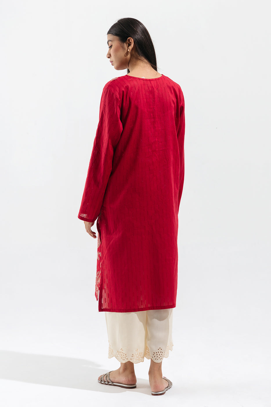 Embroidered Textured Shirt (Luxury Pret)