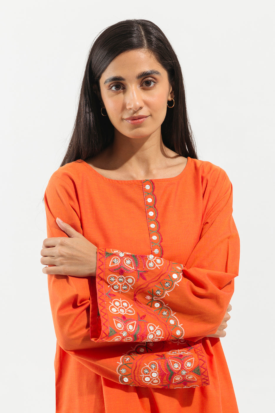 Embroidered Chambray Shirt (Pret)