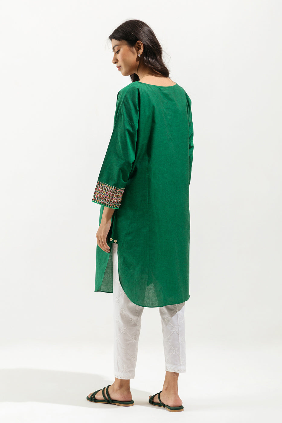 Embroidered Chambray Shirt (Pret)
