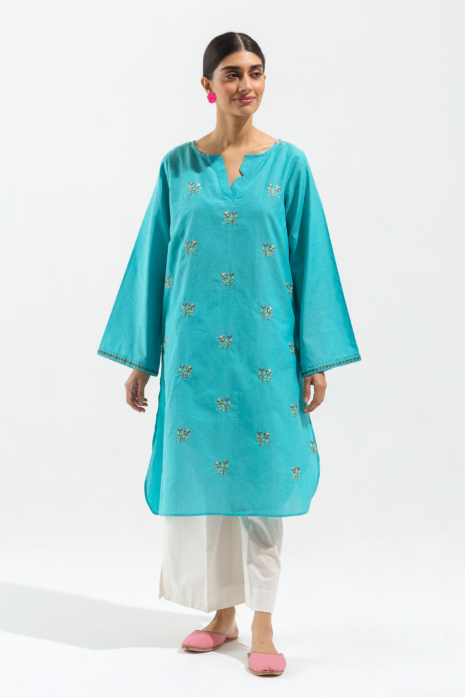 Embroidered Chambray Shirt (Pret)