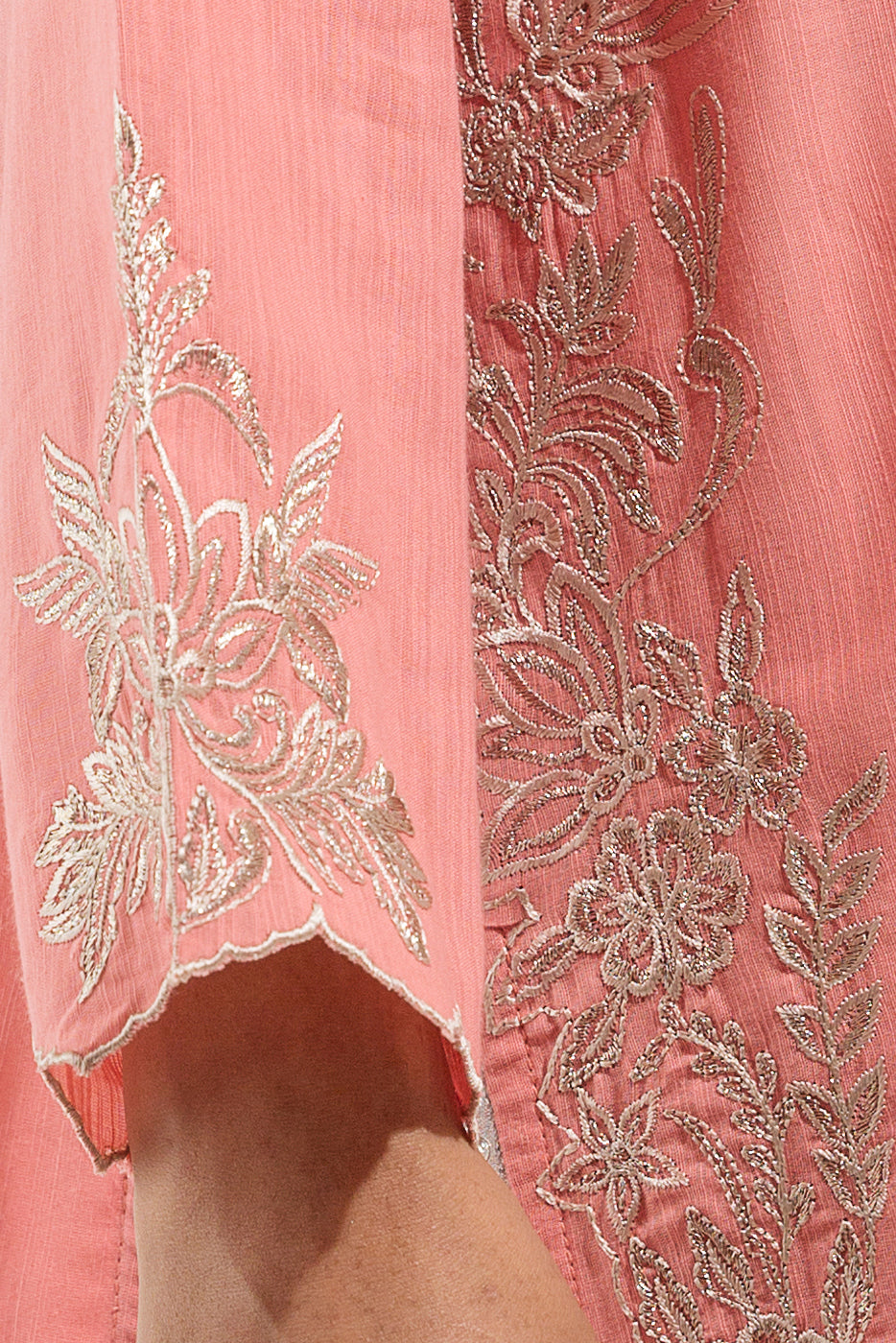 Embroidered Slub Lawn Shirt (Luxury Pret)