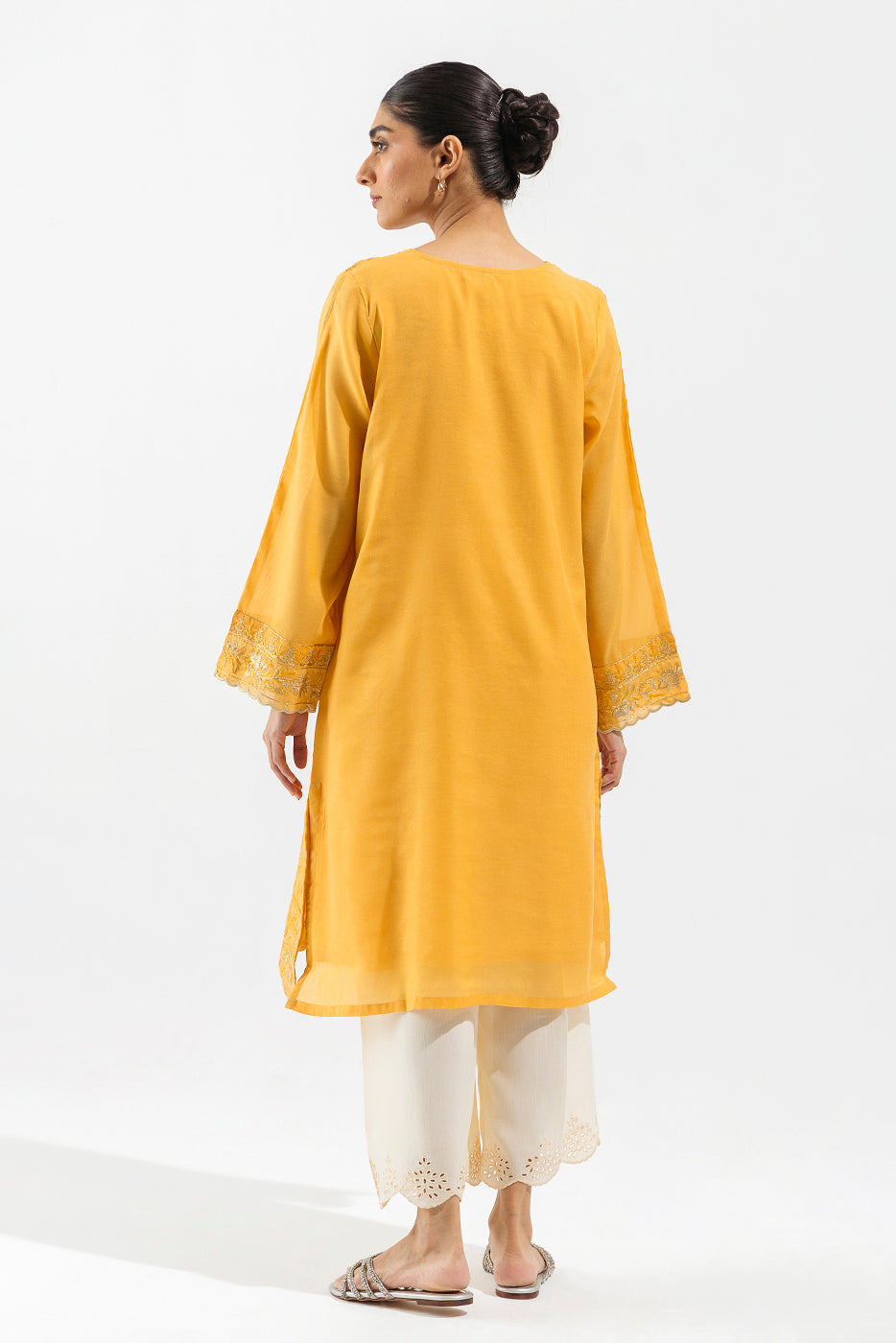Embroidered Paper Cotton Shirt (Luxury Pret)
