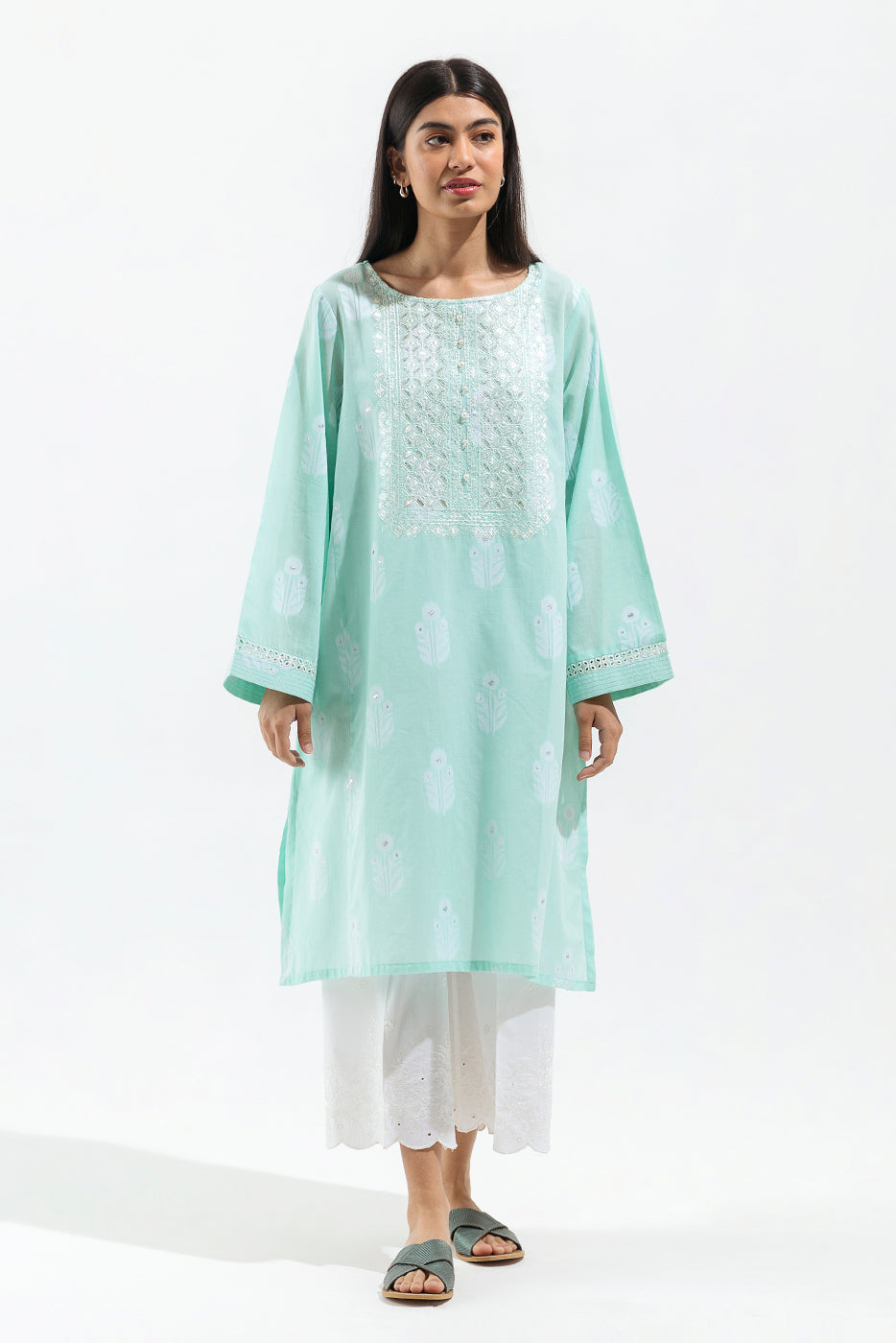 Embroidered Mix Shirt (Pret)