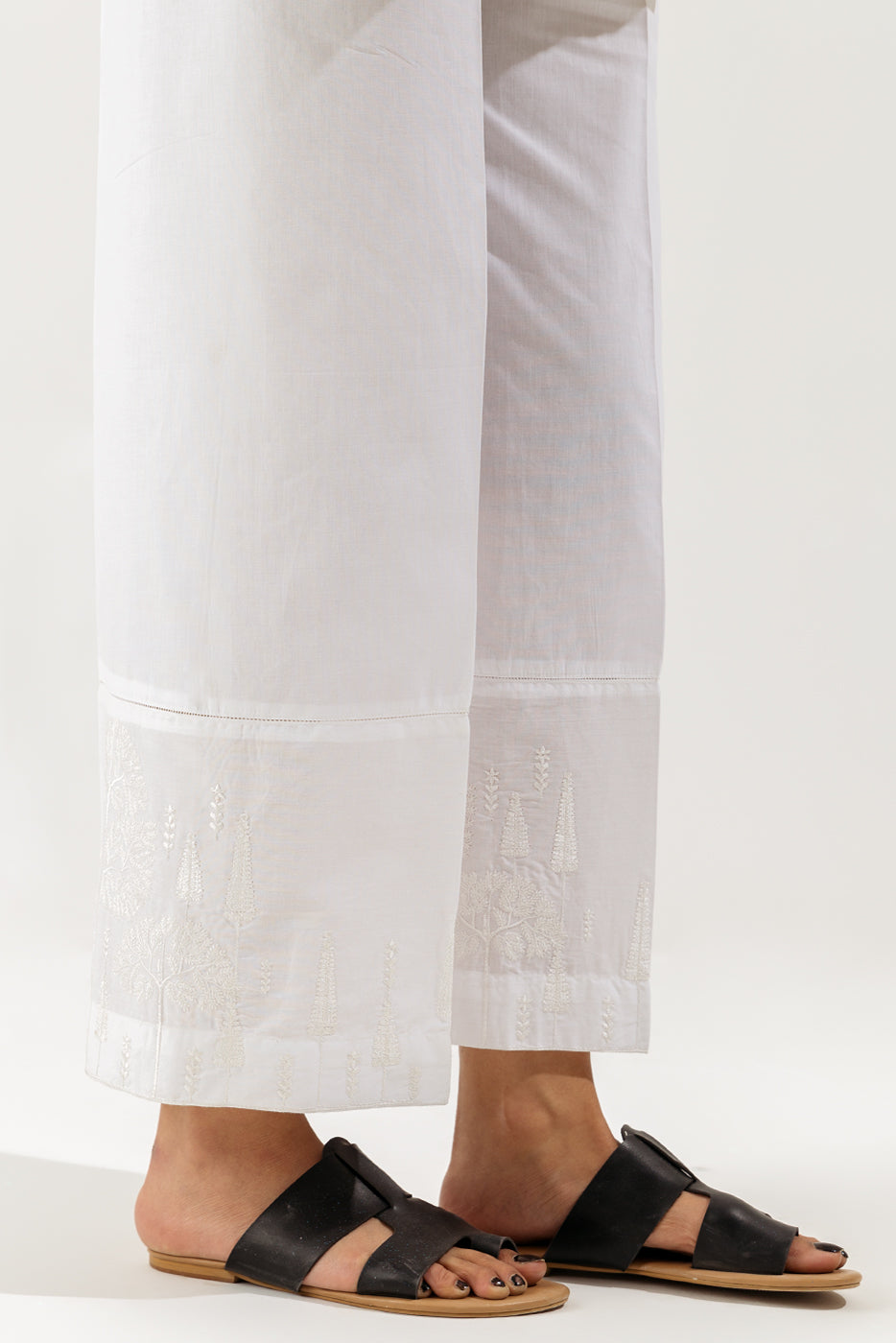 Embroidered Slack Pants